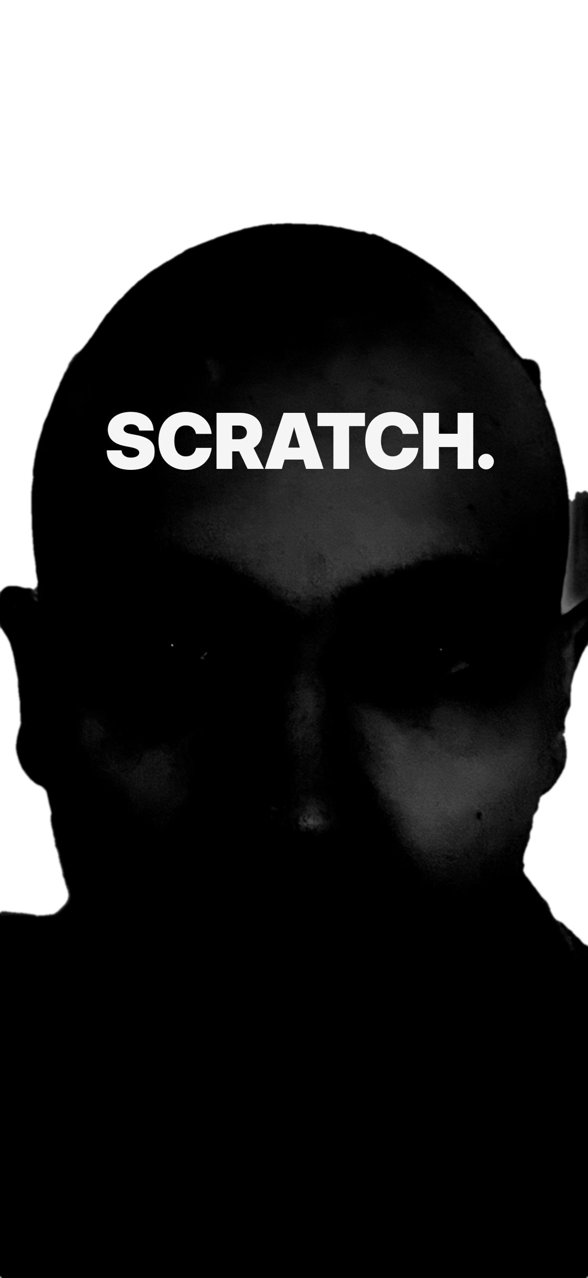 Scratch Radio: a silhouette with the word Scratch across it